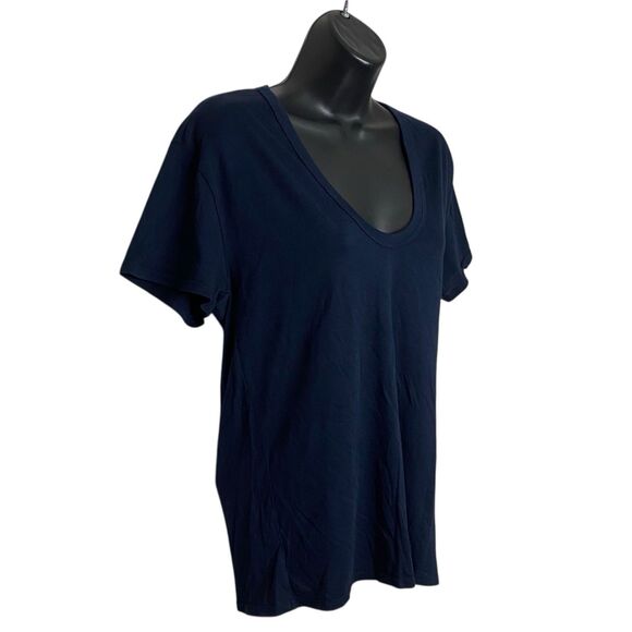 AG Adriano Goldschmied Womens S Henson Tee Navy Blue T-Shirt Casual Preppy NEW - Picture 4 of 8